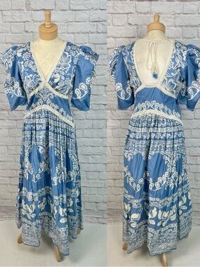 FARM Rio | Dresses | Farm Rio Heli Leaves Button Front Linen Midi Dress |  Poshmark